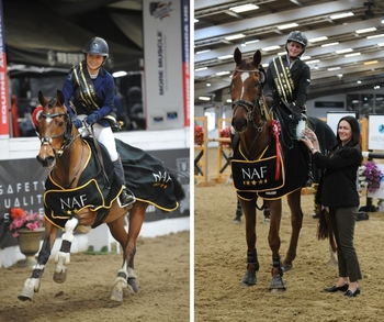 Girl Power!  Emma-Jo Slater and Abi Leadbetter take the NAF Five Star Winter Silver and Bronze League titles at the British Showjumping Spring Championships 